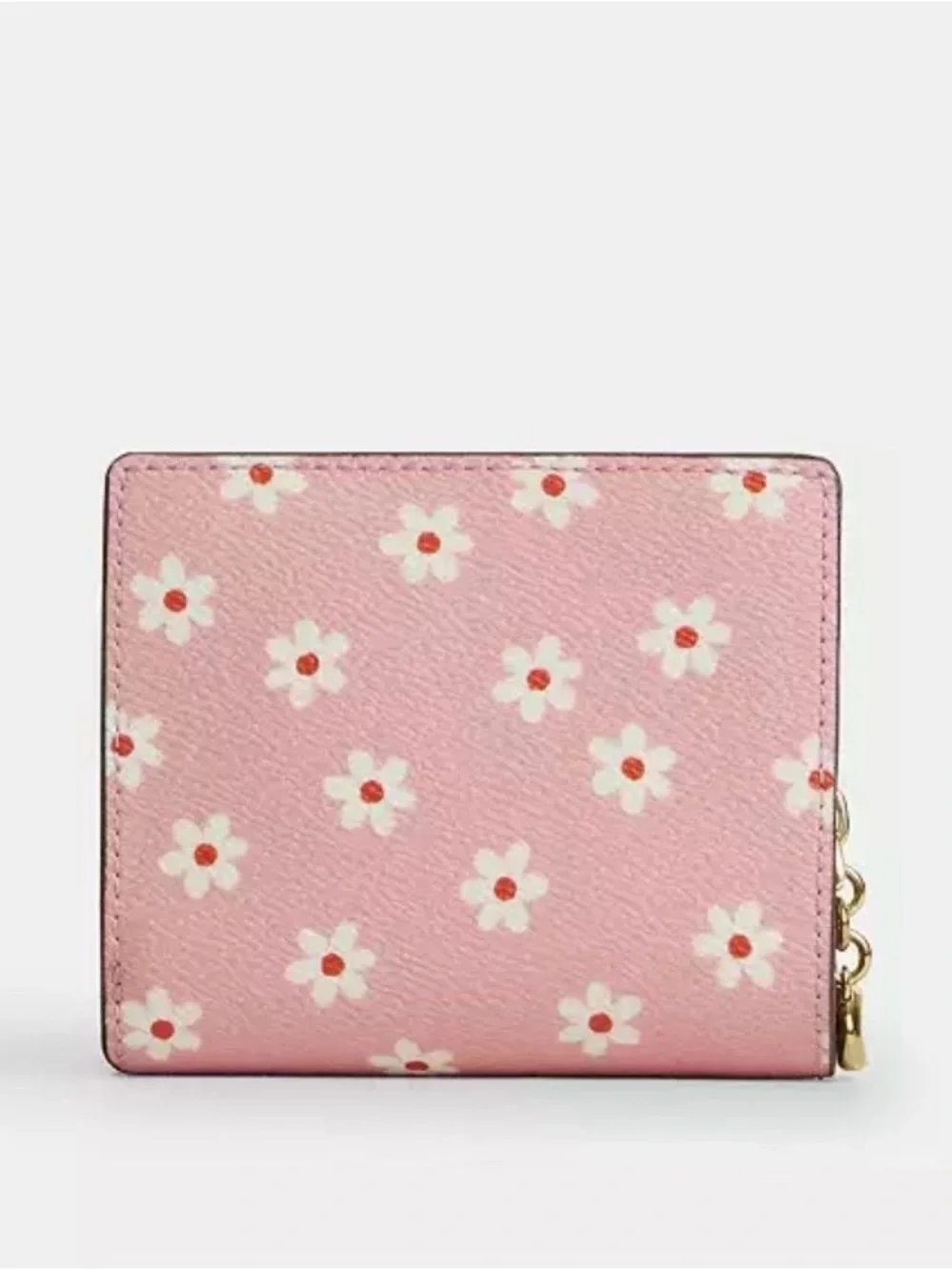 Coach Pink Snap Wallet With Floral Print NWT